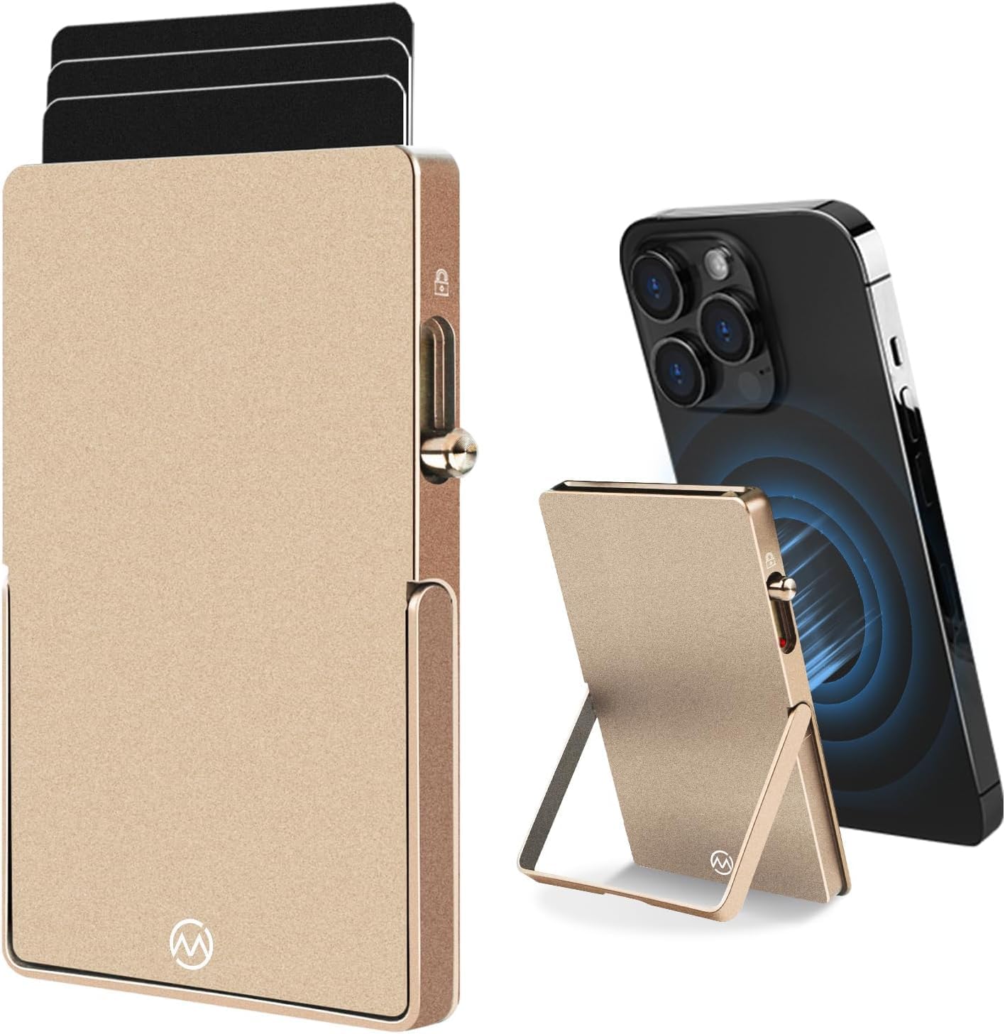 Magnetic Metal Card Holder with Adjustable Stand