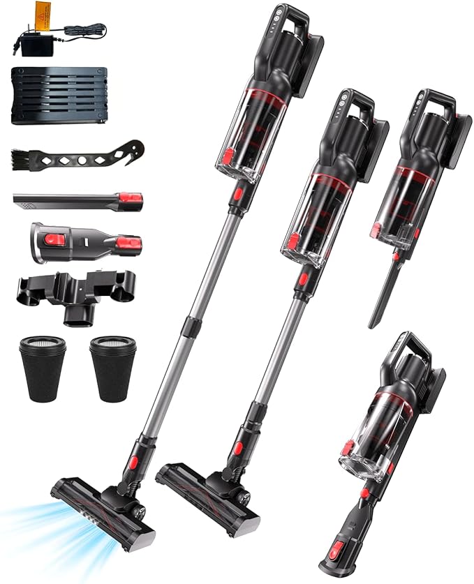 Cordless Vacuum Cleaner with LED Headlights