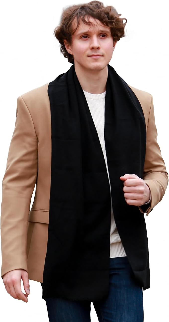 Classic Men’s Winter Scarf – Soft, Warm, and Lightweight Long Wrap