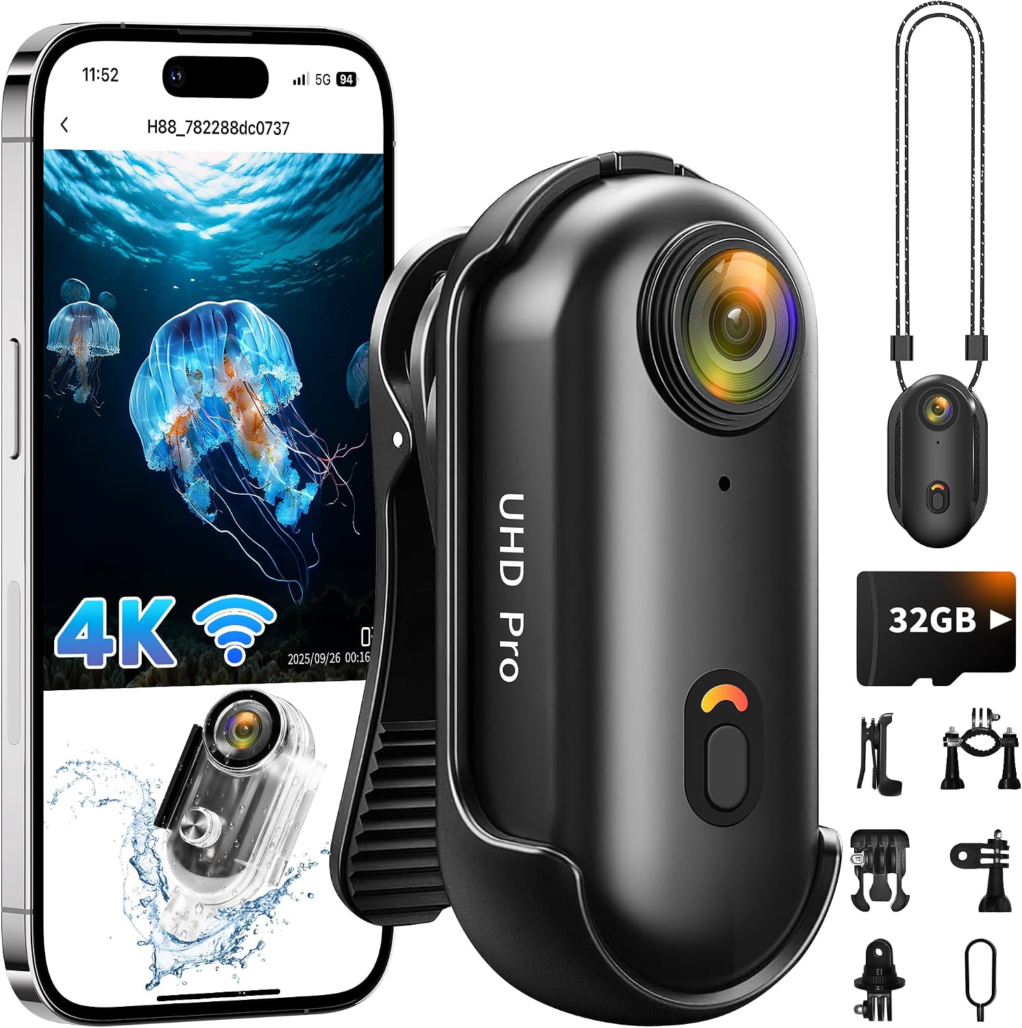 4K WiFi Thumb Action Camera