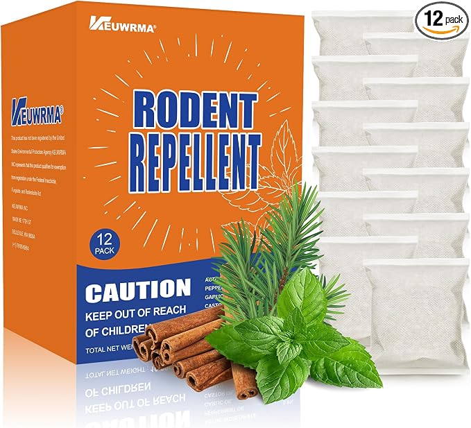 Peppermint & Cinnamon Rodent Repellent Pouches (12-Pack)