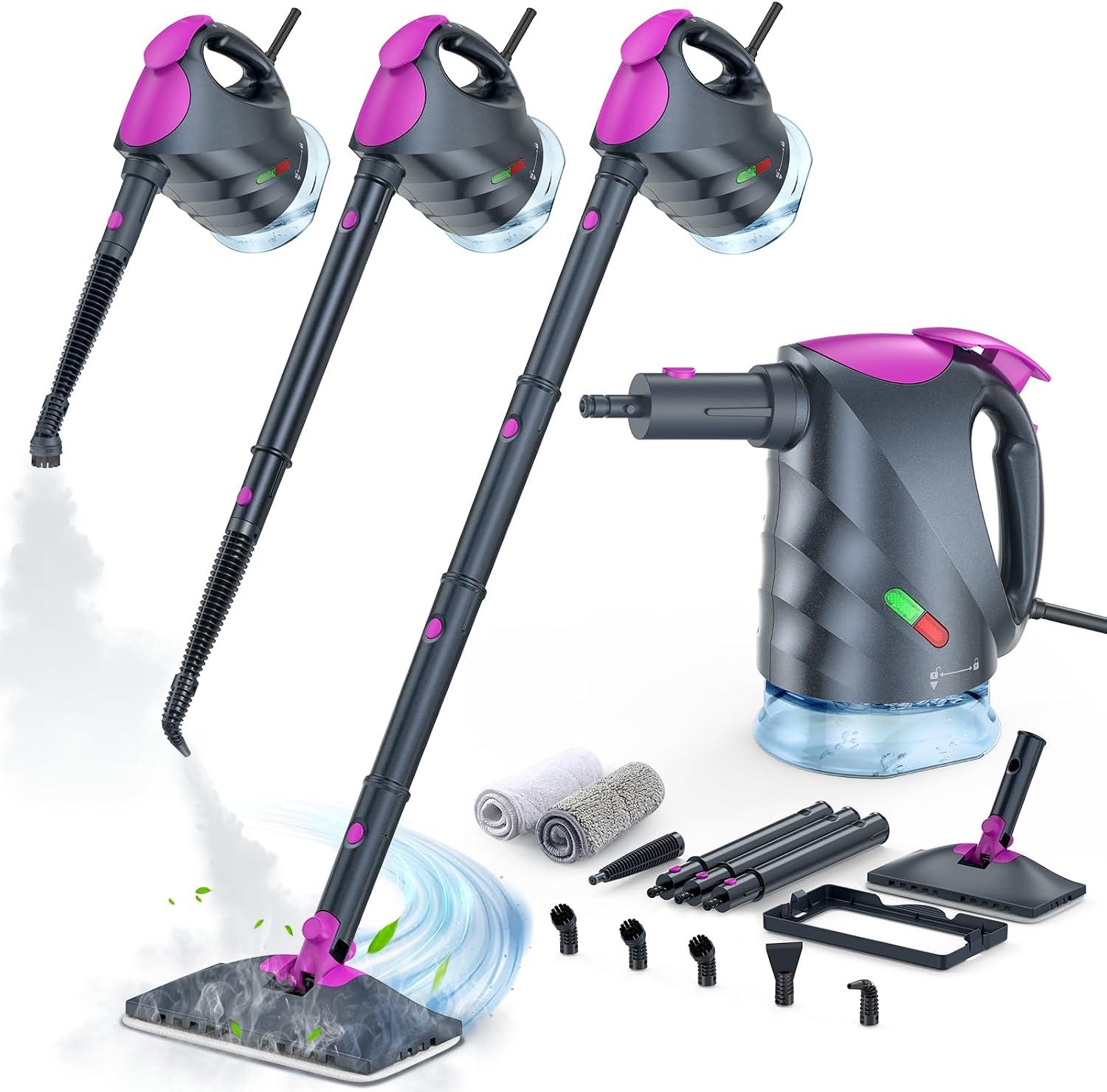 10-in-1 Steam Mop & Detachable Handheld Cleaner