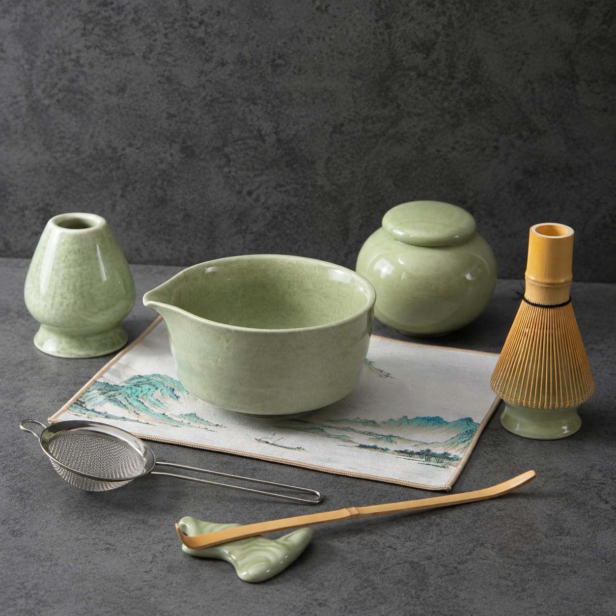 Japanese Matcha Whisk Set (8-Piece Kit)