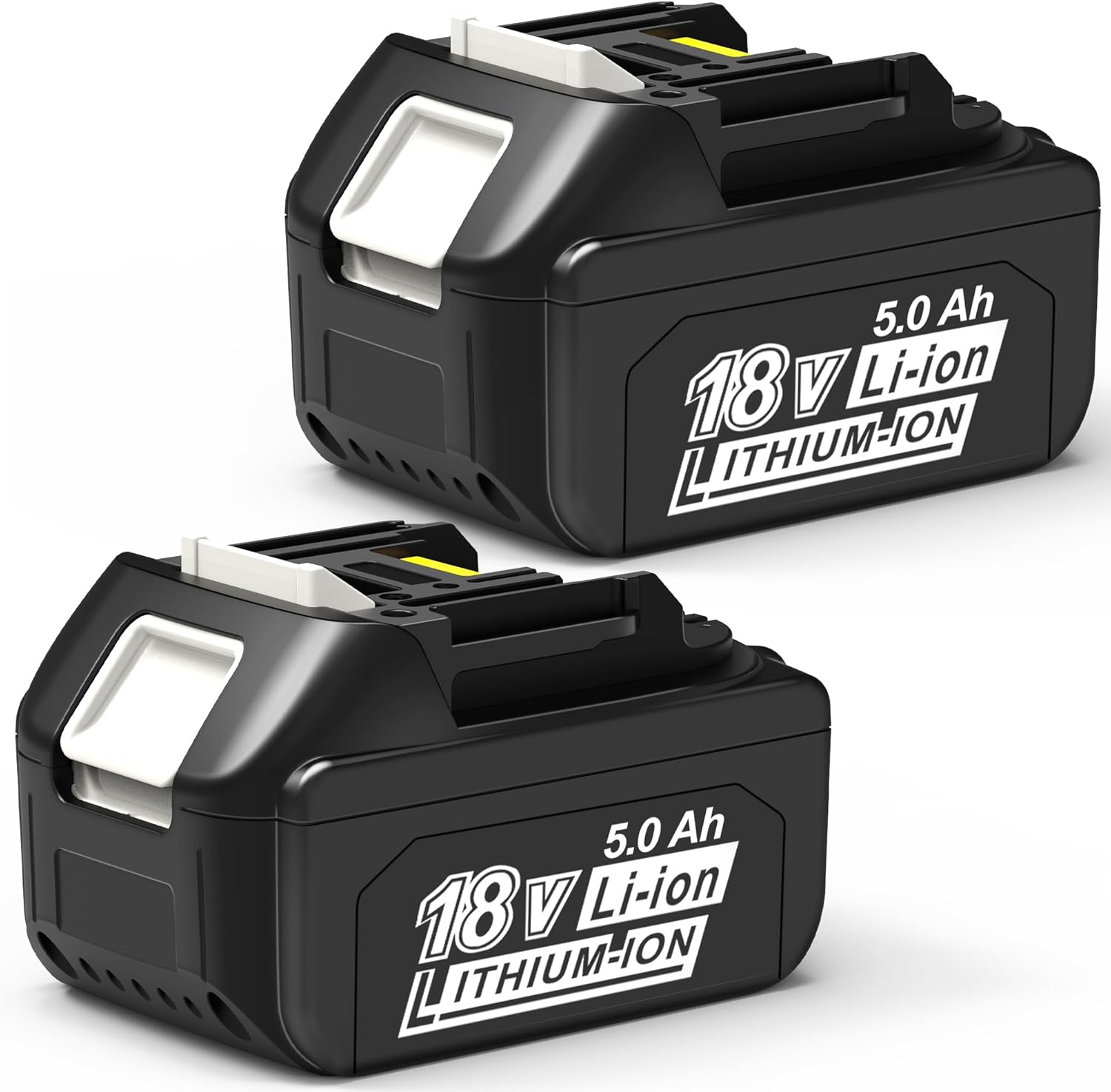 CHAUNVEN 2-Pack 5.0Ah 18V Lithium-Ion Replacement Batteries for Makita