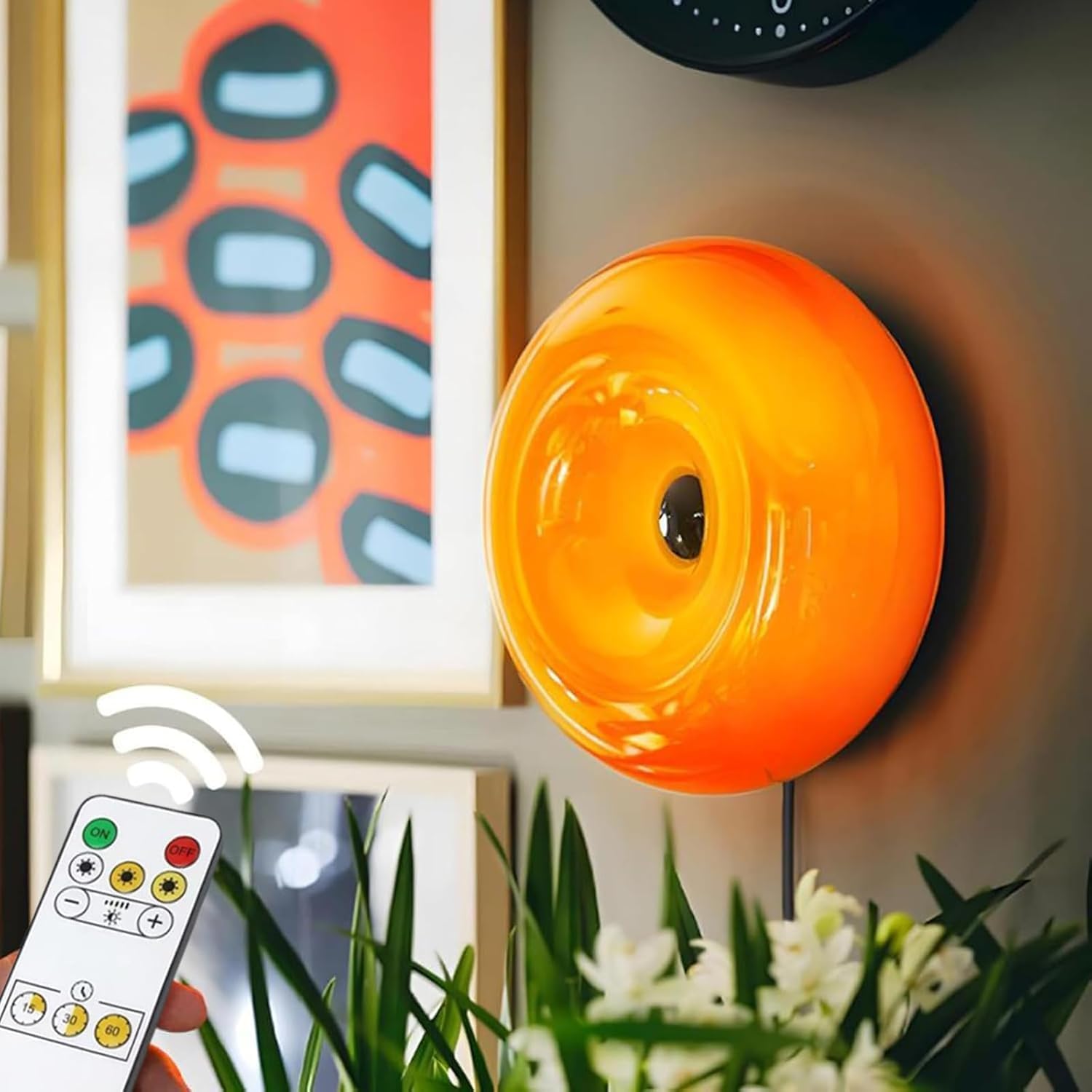 Modern Orange Donut Ambient Lamp