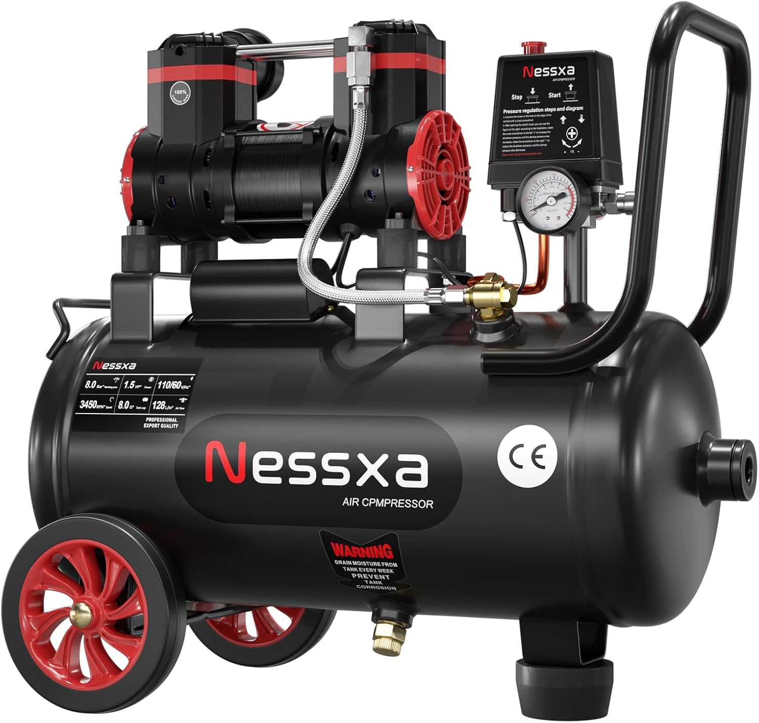 8 Gallon Ultra Quiet Air Compressor