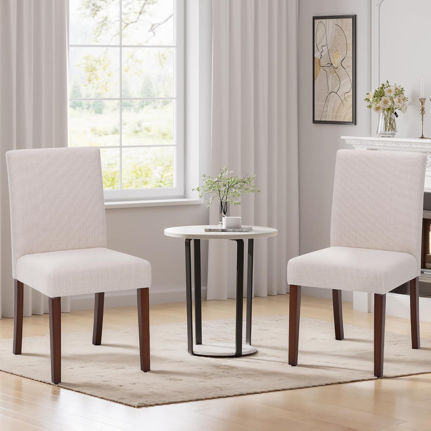 MALOL Upholstered Farmhouse Dining Chairs
