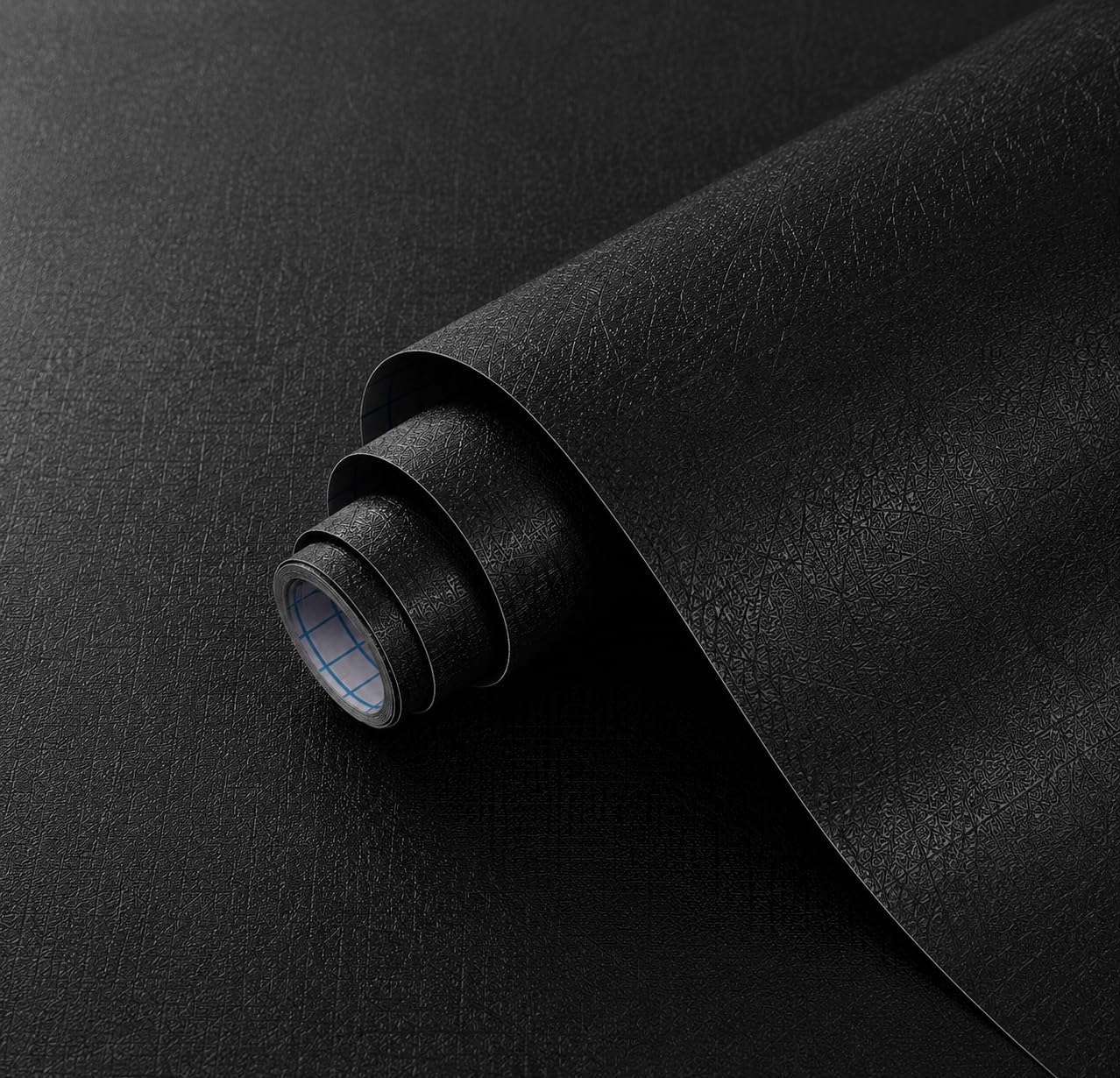 17.7″ x 118″ Matte Black Peel and Stick Contact Paper Wallpaper
