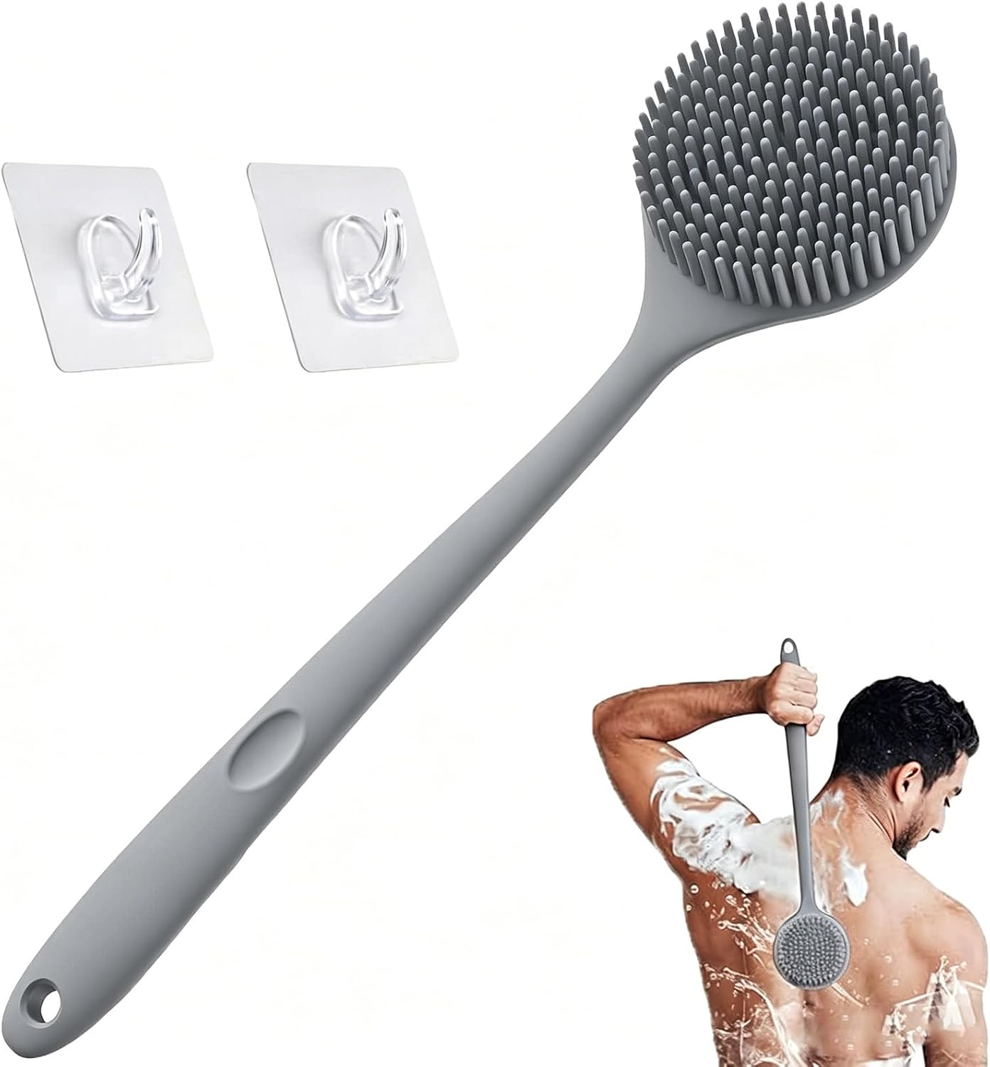 17-Inch Silicone Body Back Scrubber