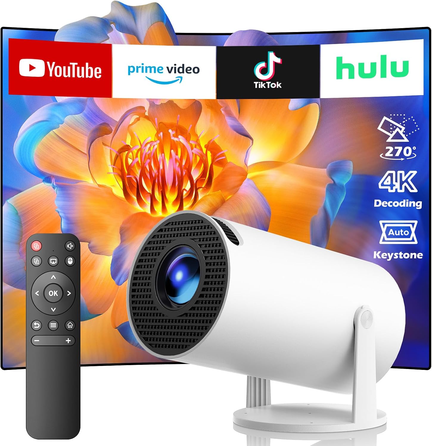 Mini Portable WiFi & Bluetooth Smart Projector