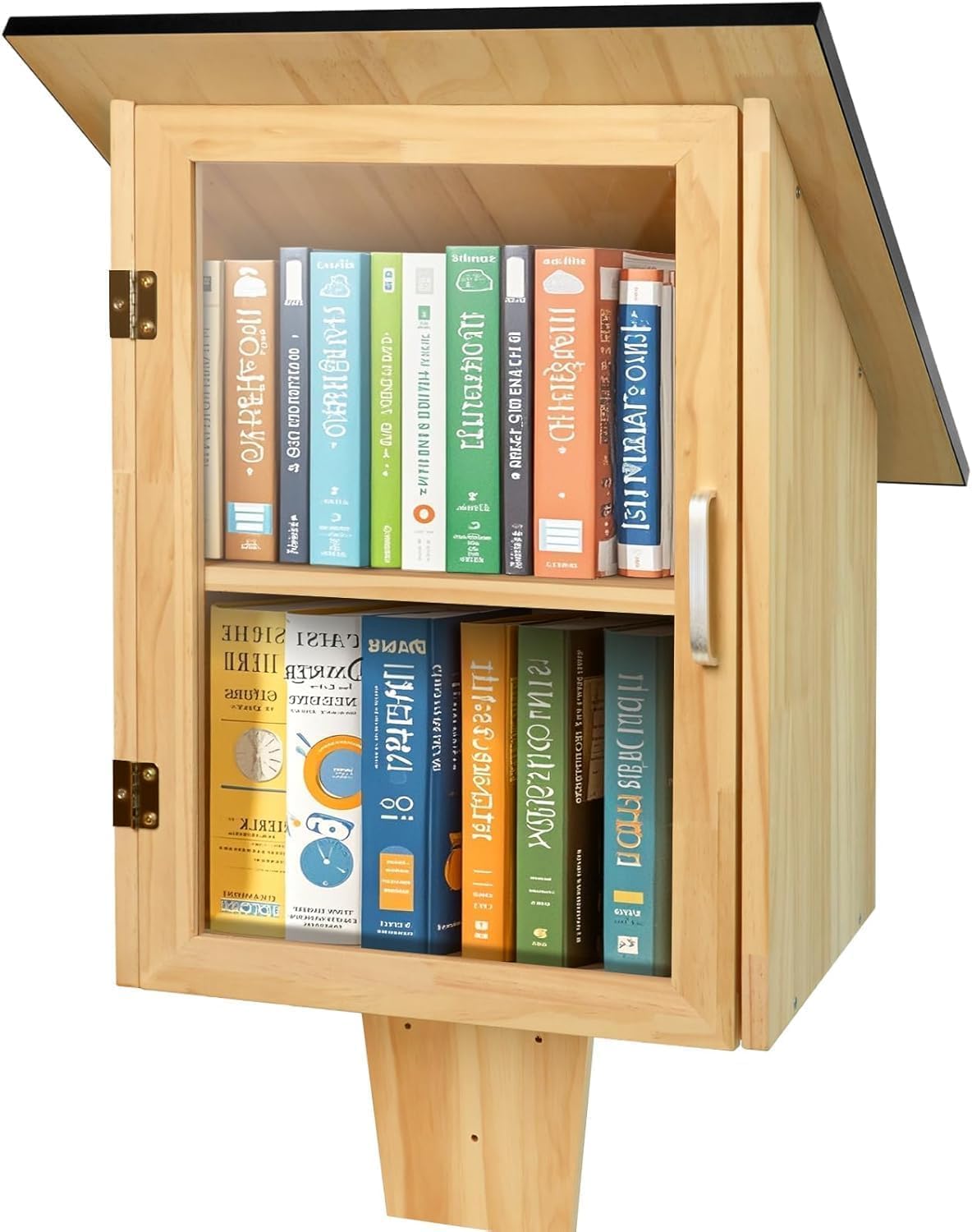 Outdoor Double Wooden Library Box
