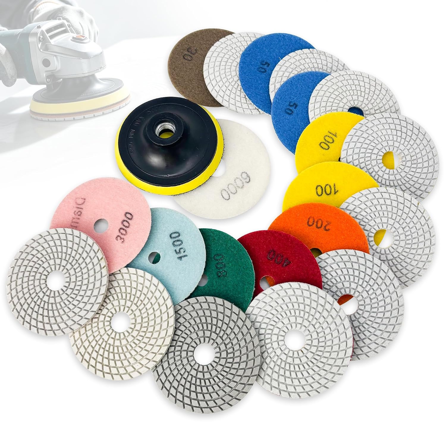 Diamond Polishing Pad Kit 5″