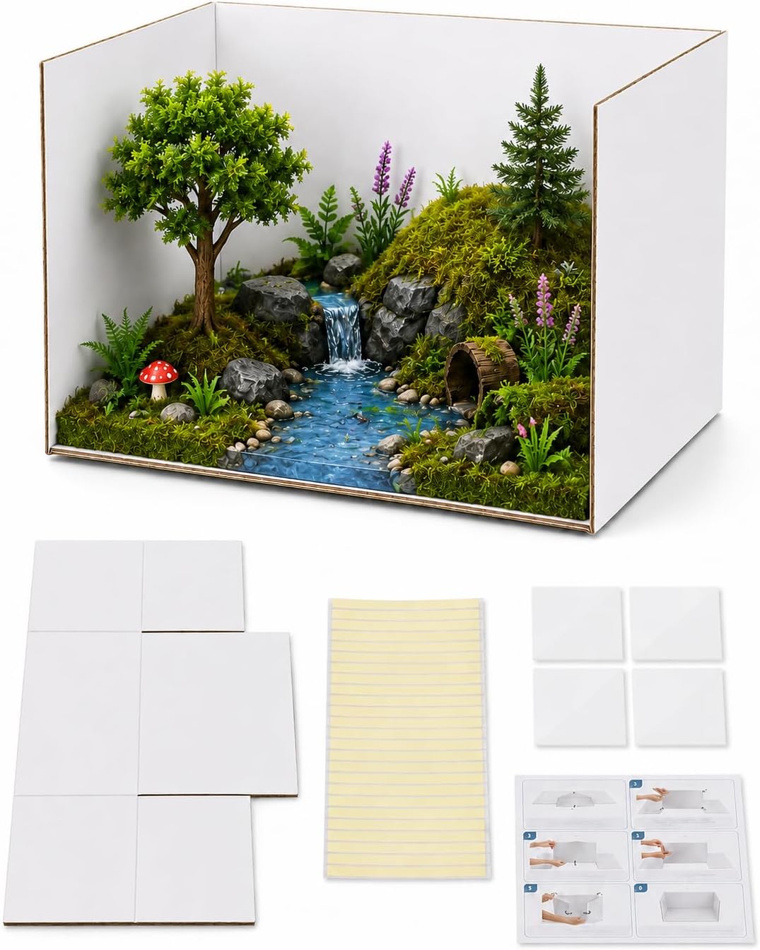 Cardboard Diorama Box Display Kit