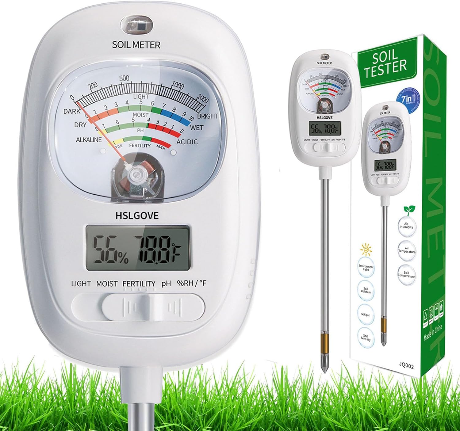 HSLGOVE 7-in-1 Soil Tester Kit
