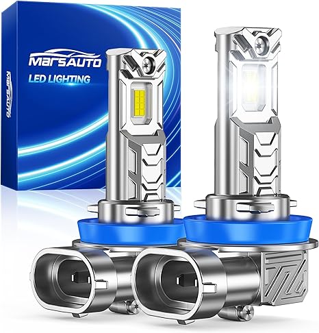 Marsauto M1C H11 Fanless LED Headlight Bulbs (2 Pack)