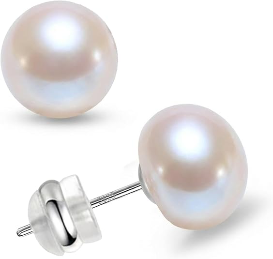 YAMI Real Freshwater Pearl Stud Earrings