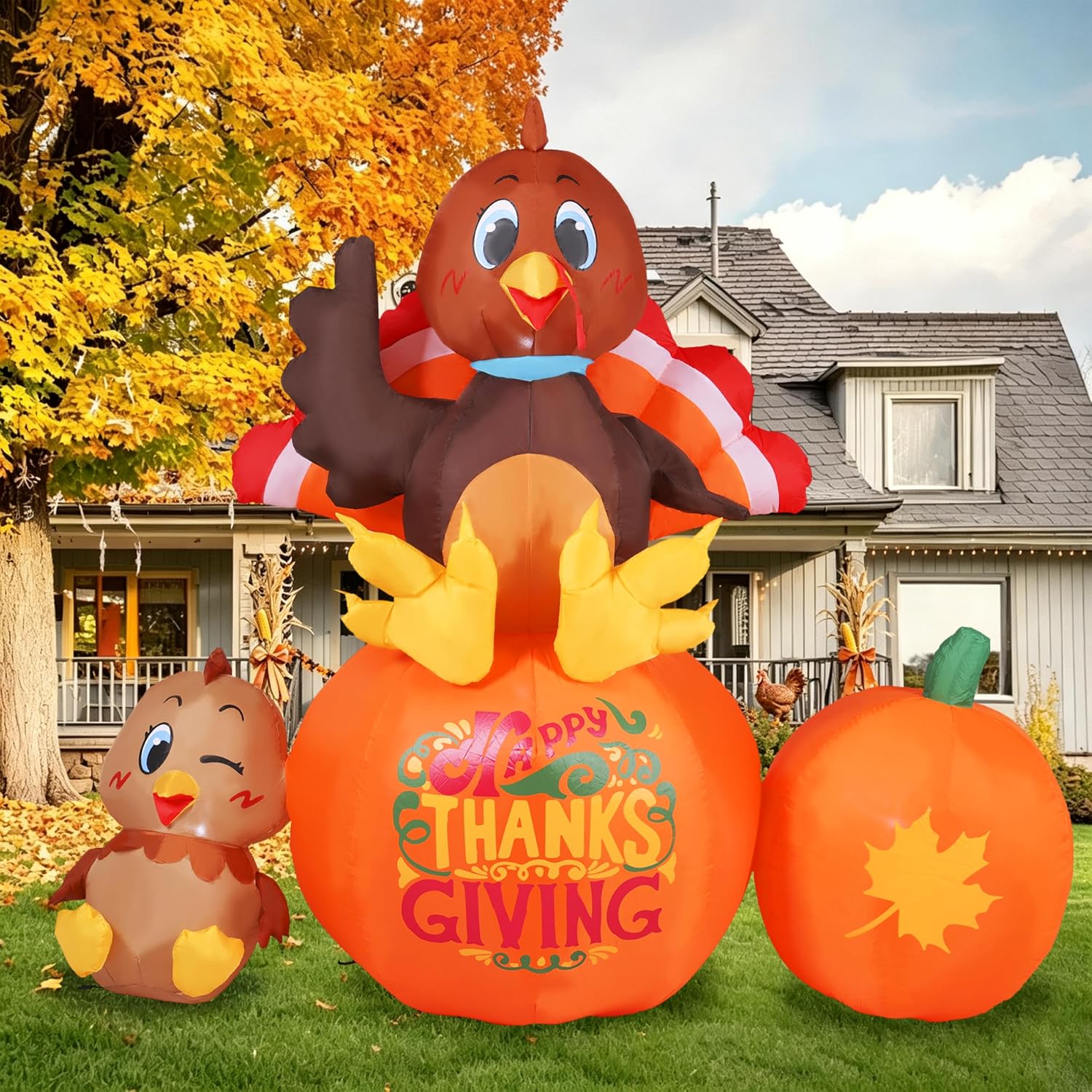 6.2FT Outdoor Thanksgiving Turkey Inflatable