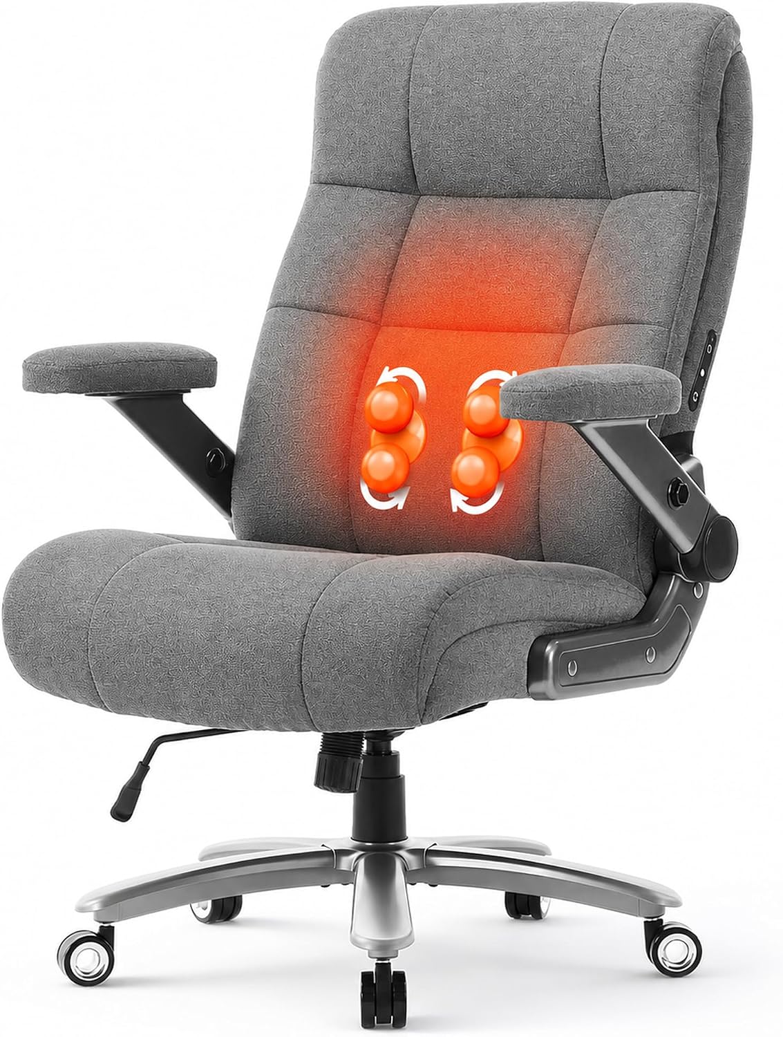 Big and Tall Office Chair with Massage & Heat