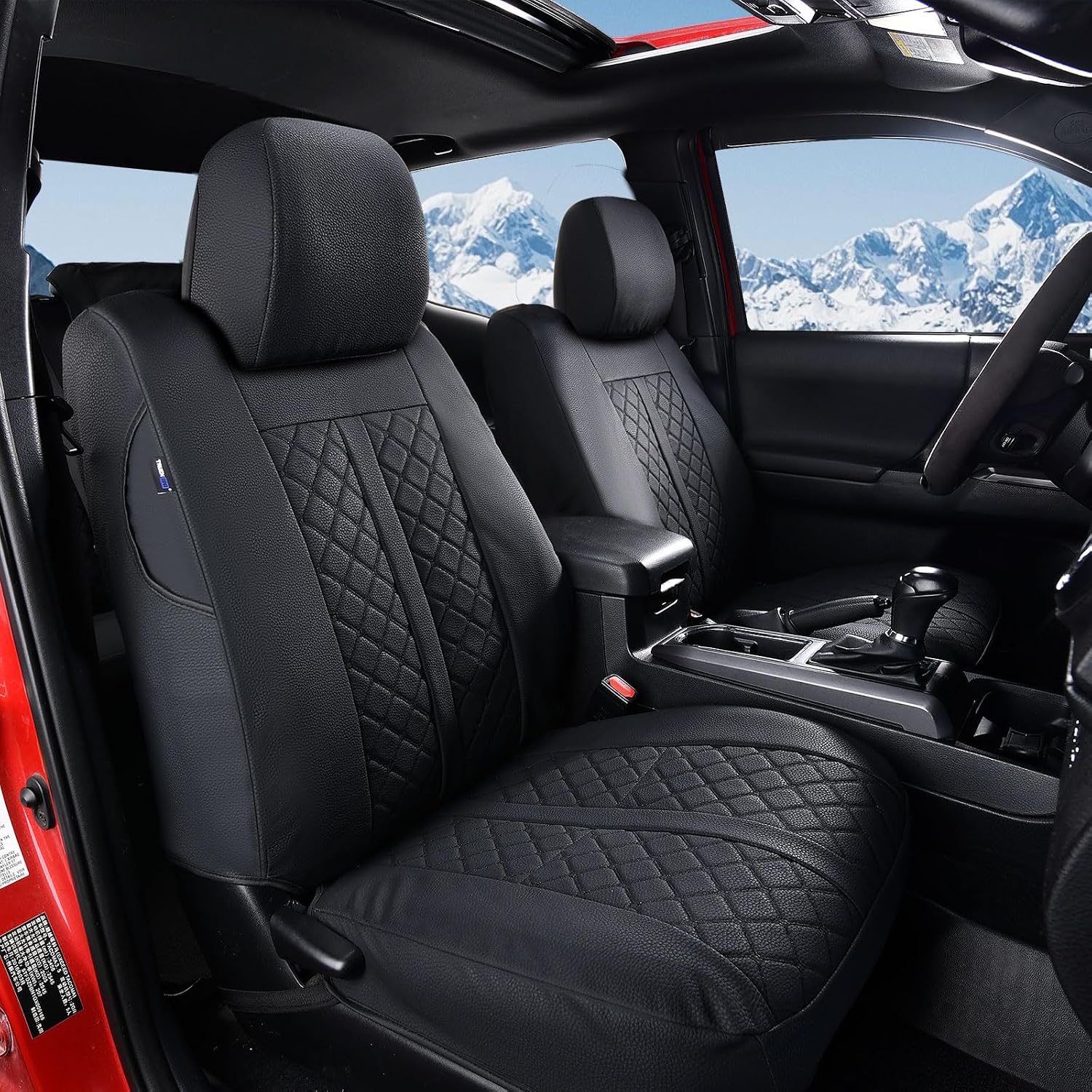 Truckiipa Custom Leather Front Seat Covers for 2005-2015 Toyota Tacoma