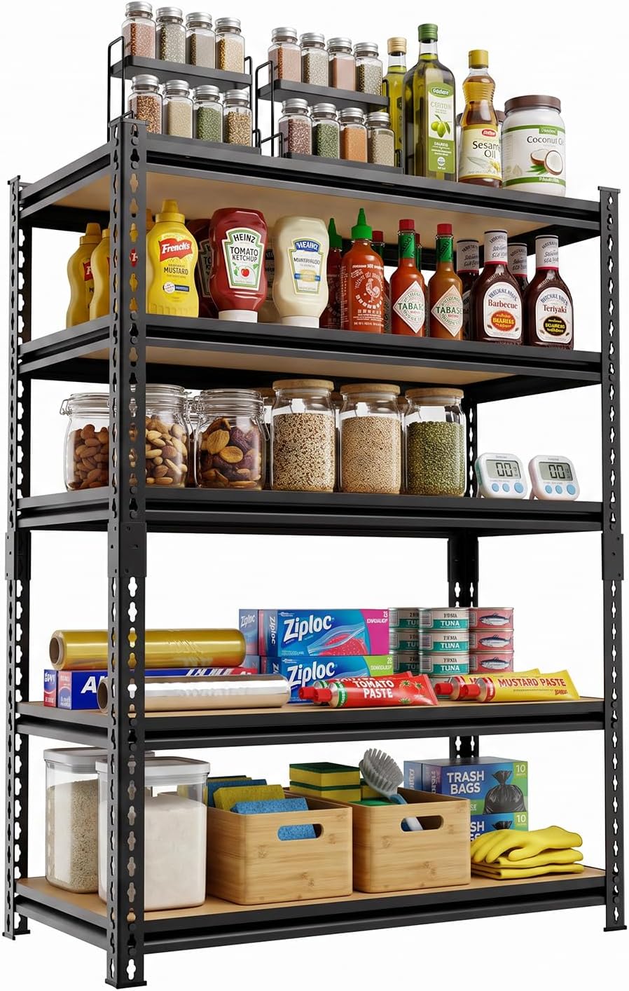 Heavy Duty 60-Inch Adjustable Garage Shelving Unit