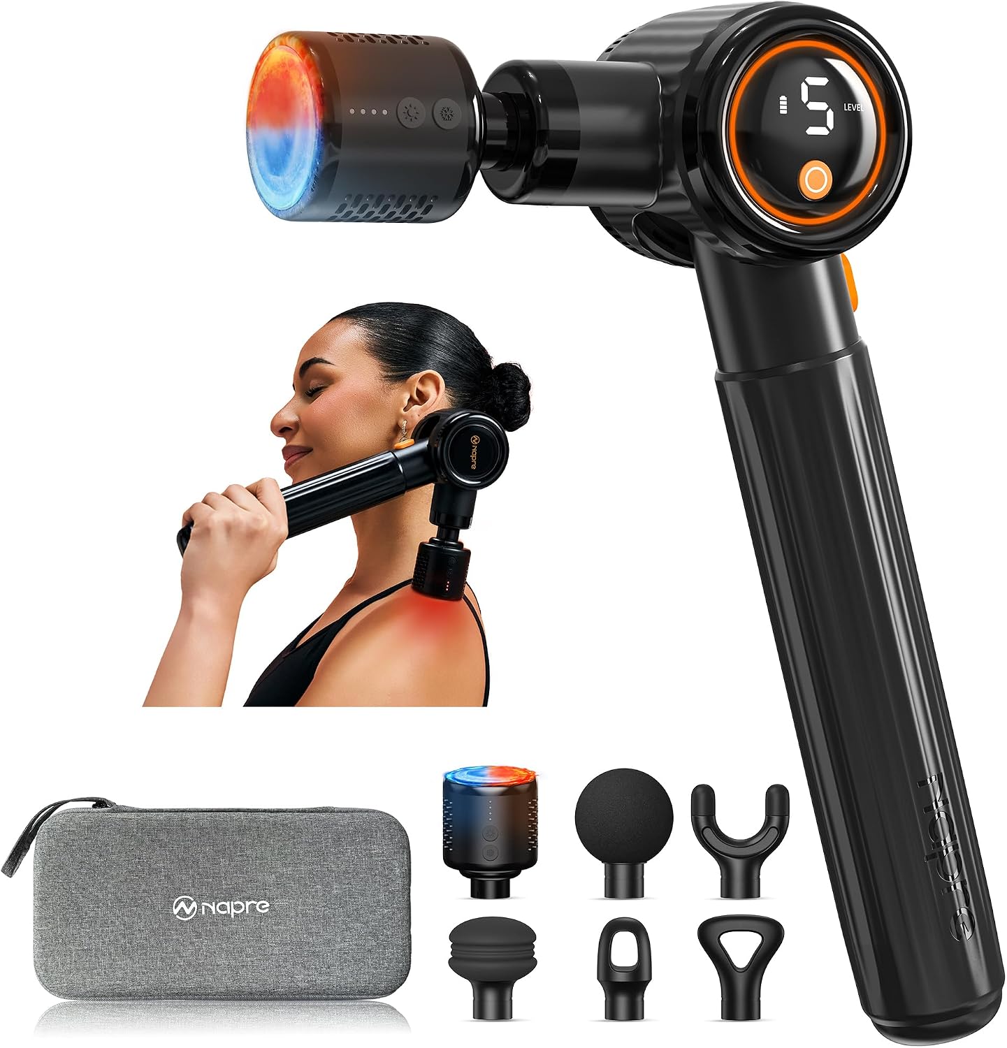 Massage Gun Heat Cold Handle