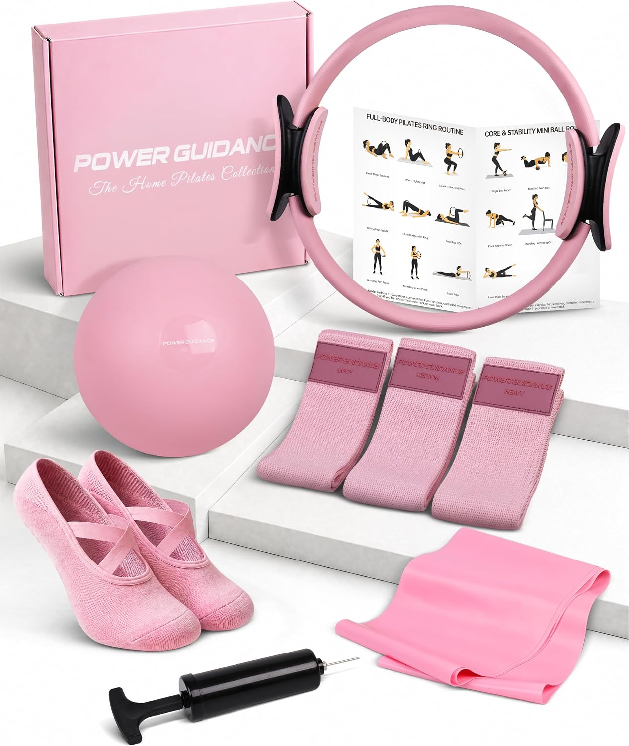 Pink Home Pilates Workout Kit