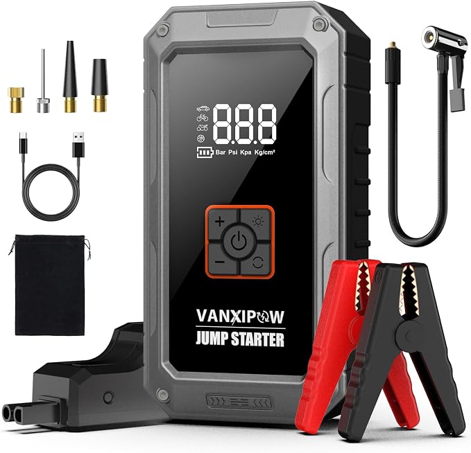 M1 6000A Car Jump Starter with 150PSI Air Compressor