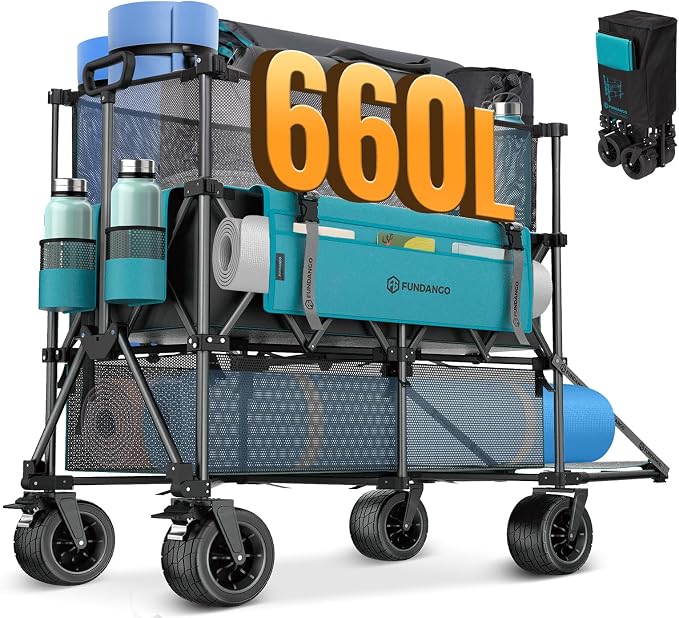 FUNDANGO 660L Double Decker Wagon with Tailgate & High Extender
