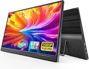 WGK 15.6″ 1080P FHD Portable Monitor with VESA & Speakers