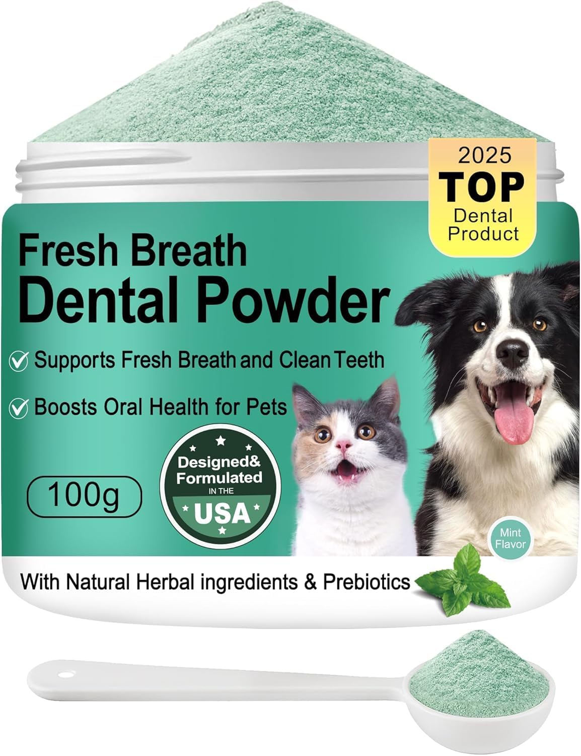 Natural Mint Dog Dental Powder