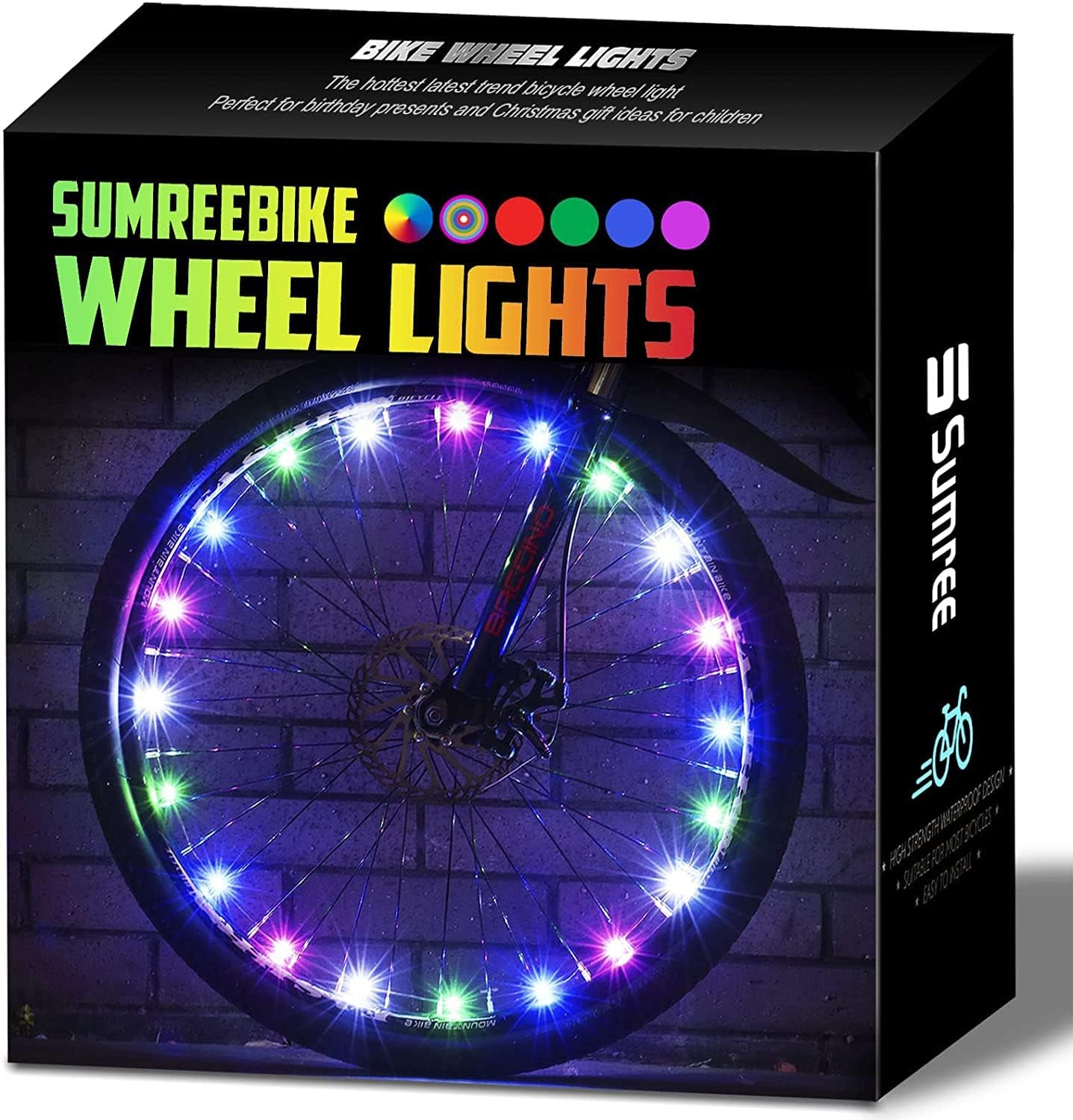 LED Bike Wheel Lights (2-Tire Pack) – Batteries Included