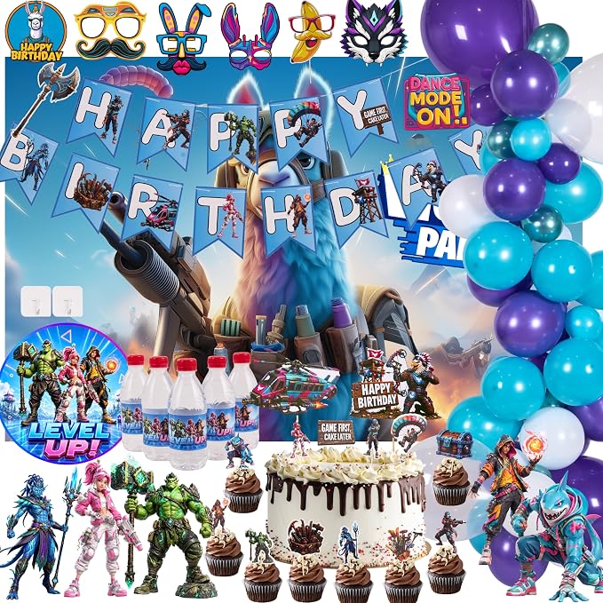 Premium Video Game Birthday Party Decor Set