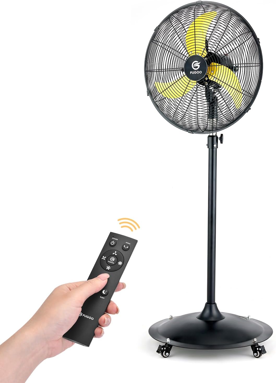 FUGOO 20″ Outdoor Quiet Oscillating Pedestal Fan with Remote