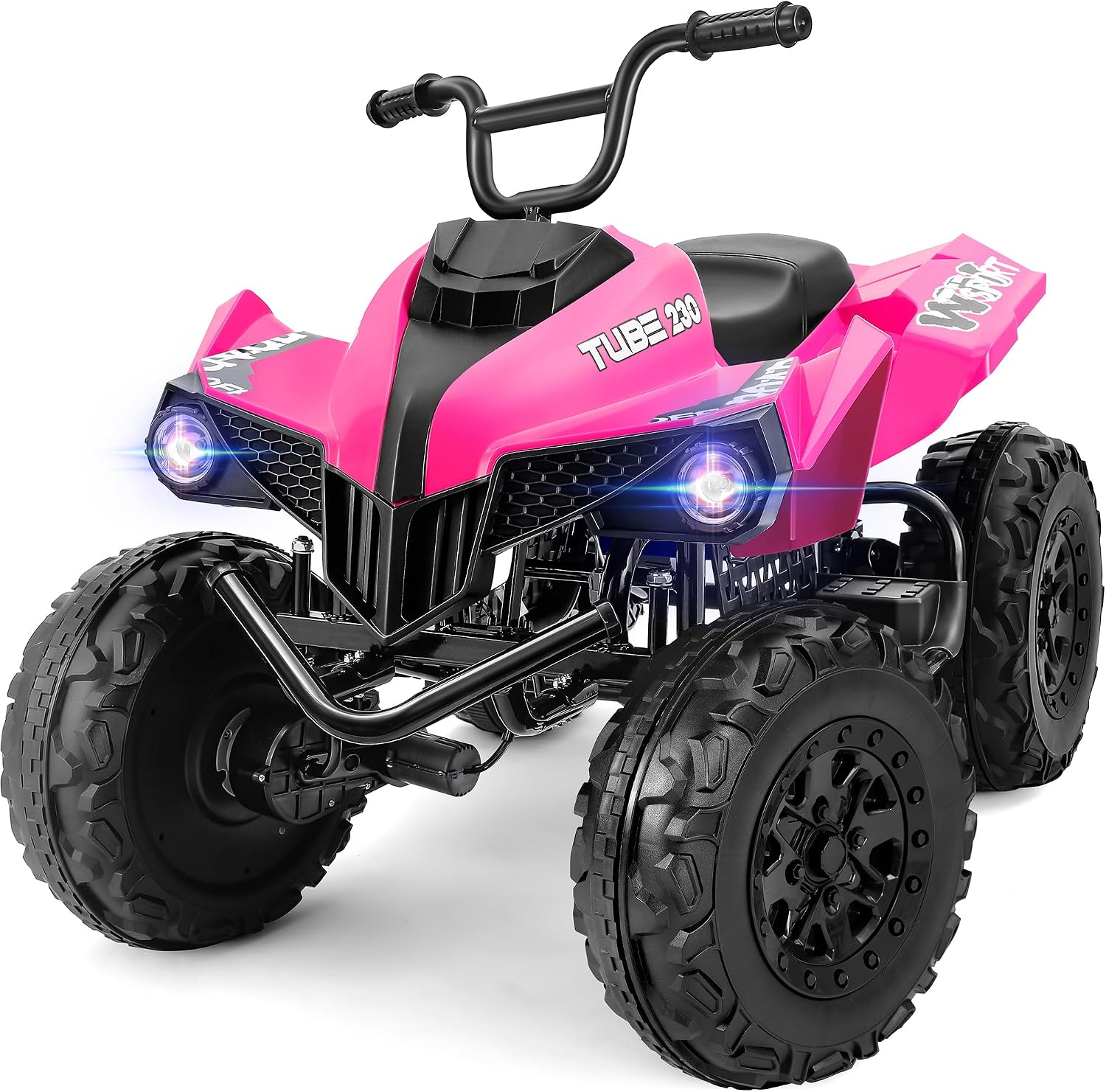 24V Heavy-Duty 2-Seater Ride-On ATV for Kids (Pink)