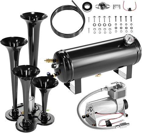 Train Horn Kit with 1.6 Gallon Air Tank