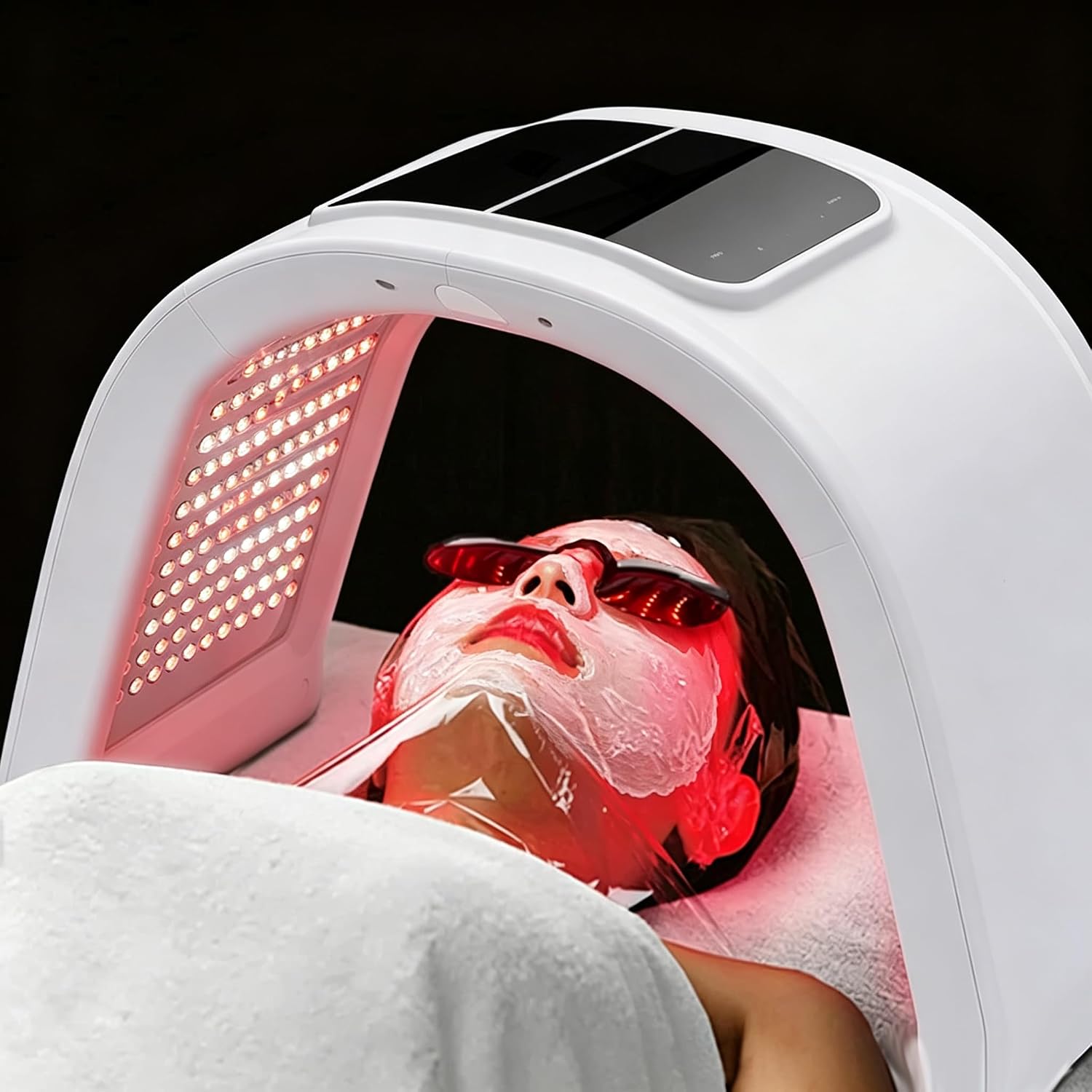 LED Photon Light Therapy Device for Facial Skin Care