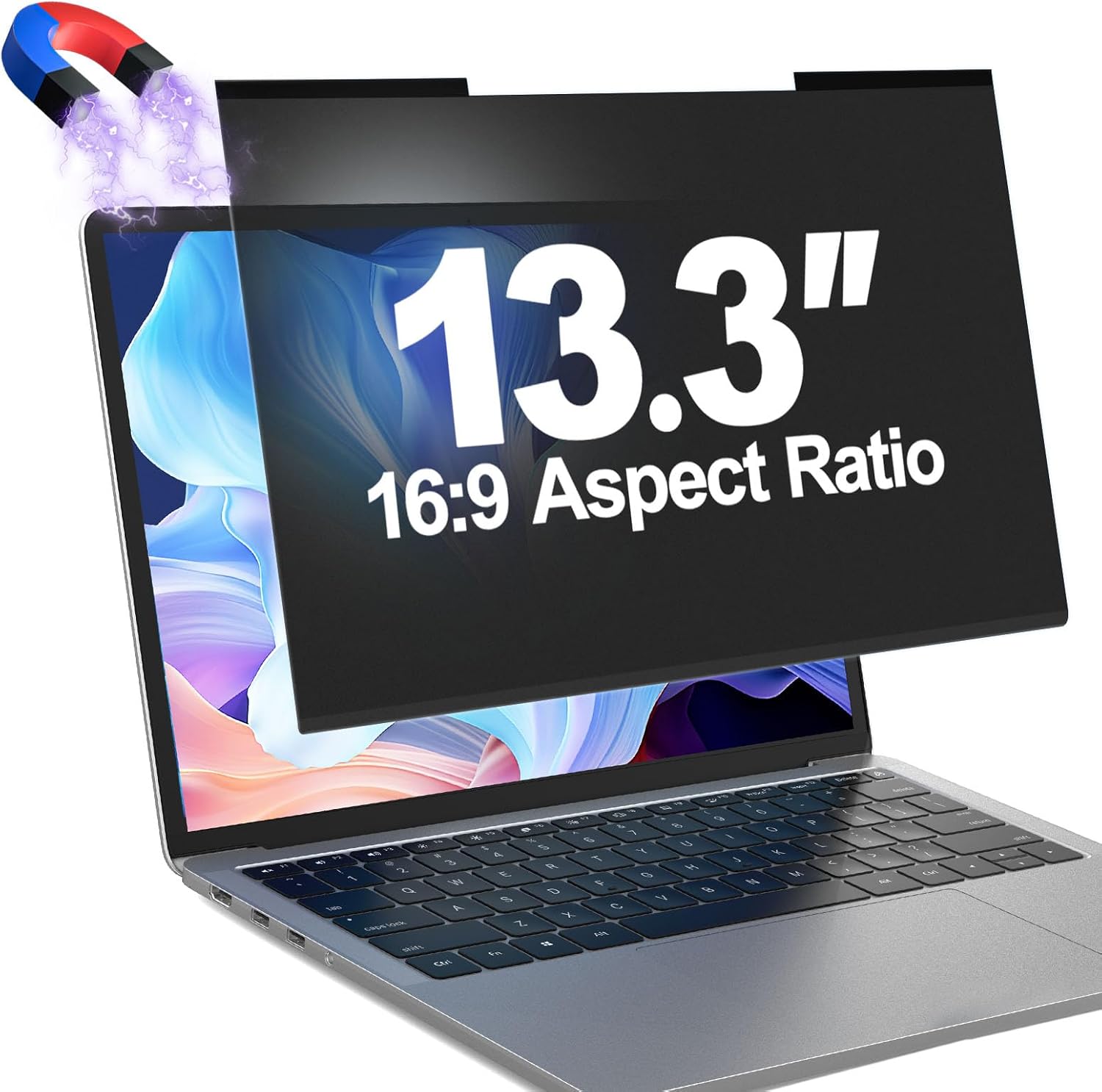 Magnetic 13.3-Inch (16:9) Laptop Privacy Screen Filter