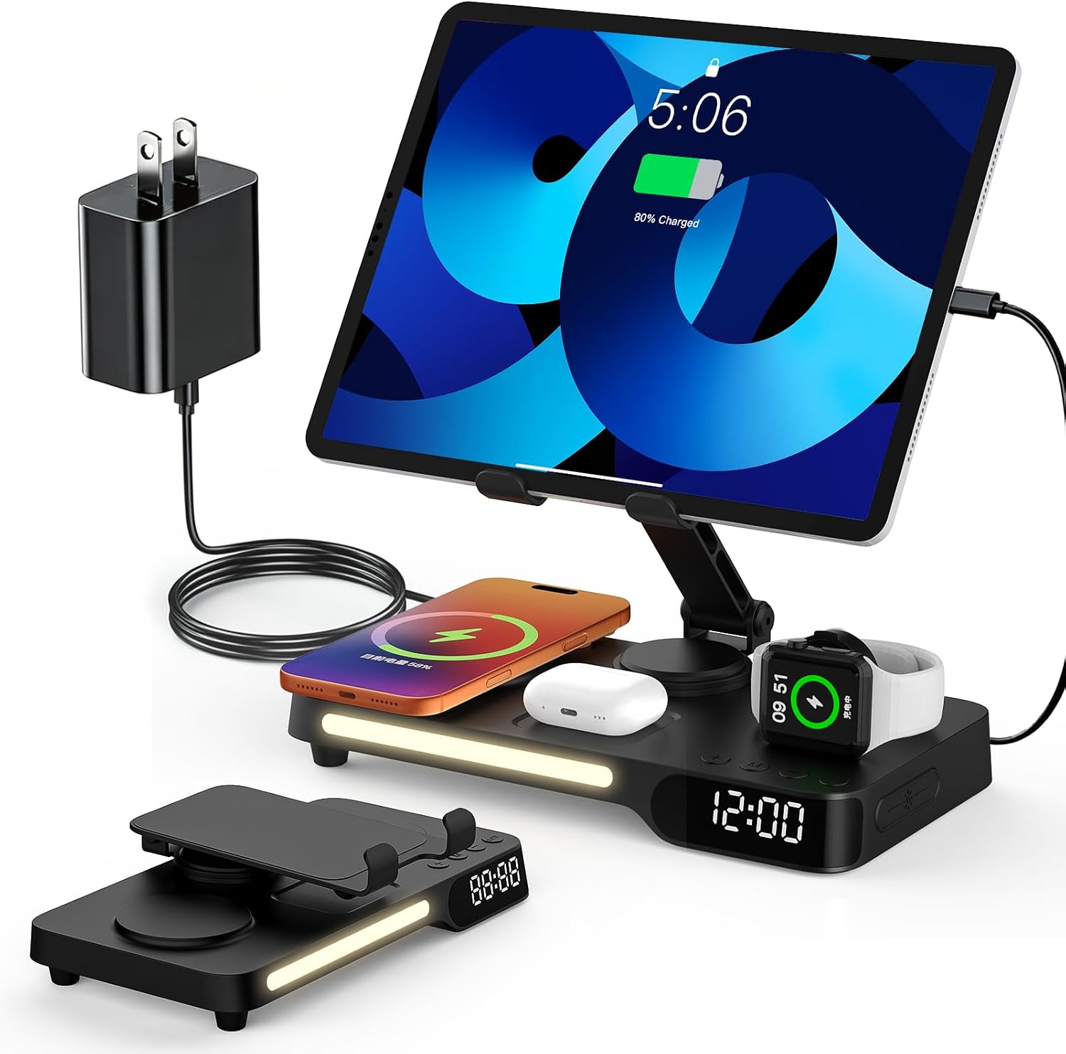 7-in-1 Multi-Device Fast Wireless Charging Station