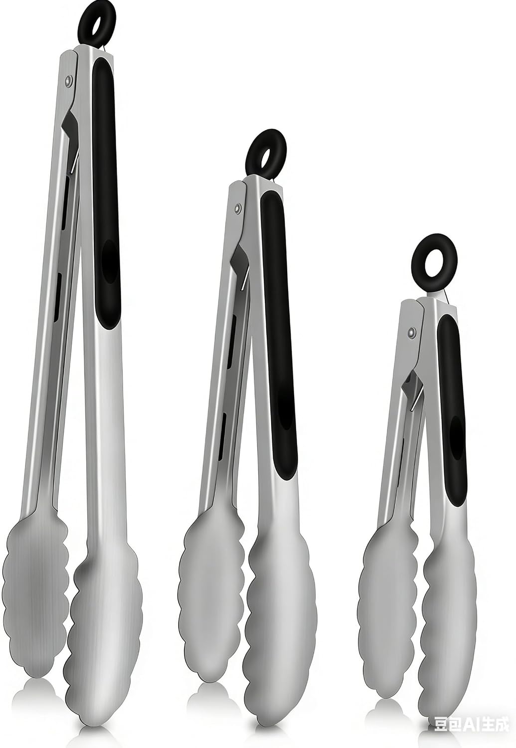 Stainless Steel Kitchen Tongs Trio