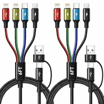 6-in-1 Multi Charging Cable 2-Pack