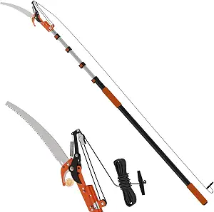 LAANPOLE 26FT Reach Extendable Manual Tree Pruner & Pole Saw (5–20FT Pole)