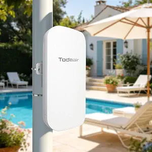 Outdoor WiFi Extender 1200Mbps – Dual Band Weatherproof Access Point & Repeater with 300ft Coverage