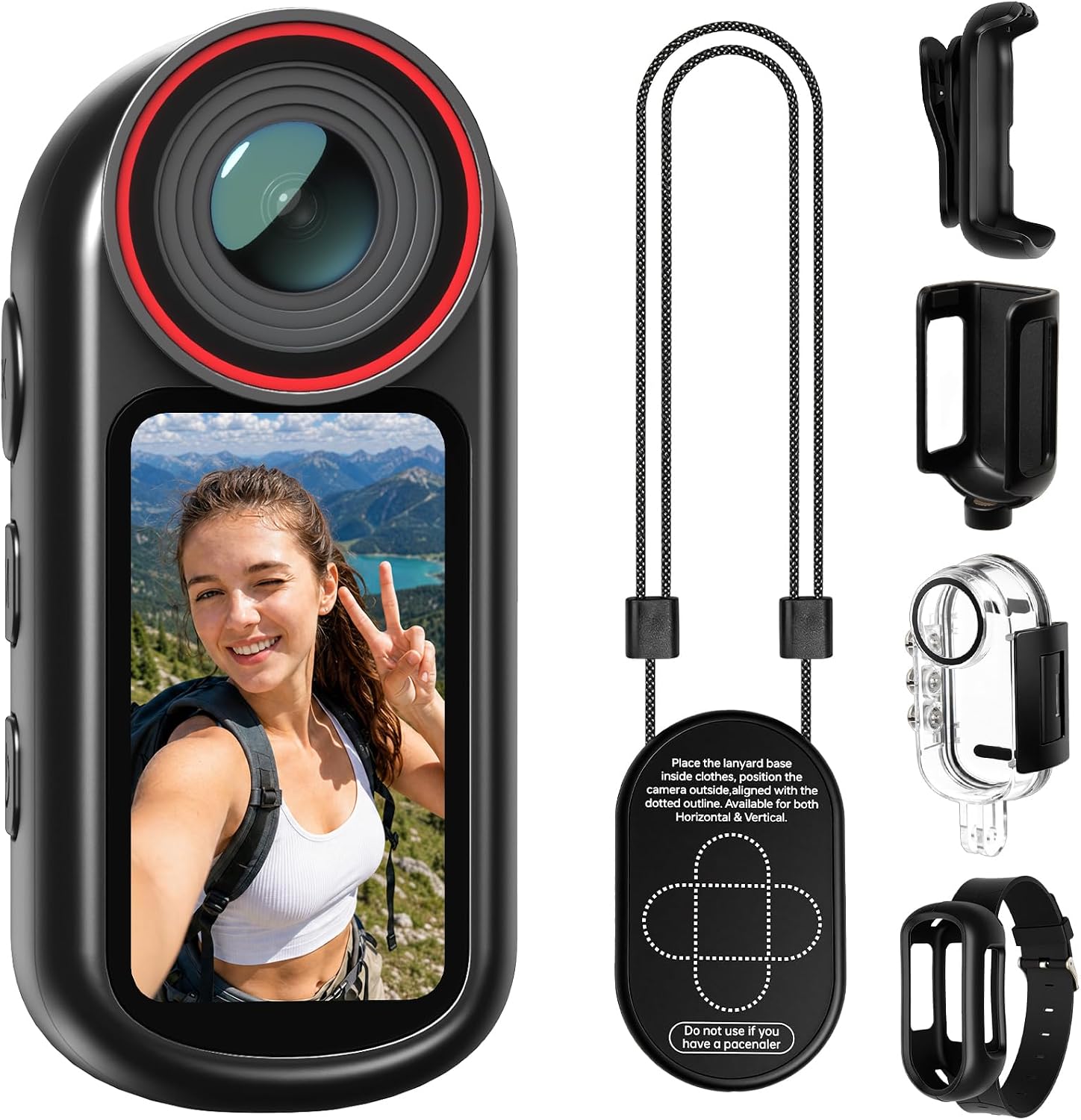 4K Mini Body Camera with 1.5″ Screen & EIS Motion Stabilization