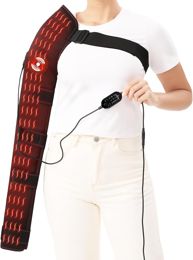Heated Shoulder & Arm Massaging Pad for Frozen Shoulder Pain Relief