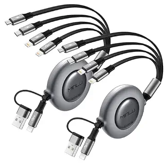 4-in-2 Multi Retractable Universal Charging Cable (4A Fast Charge)
