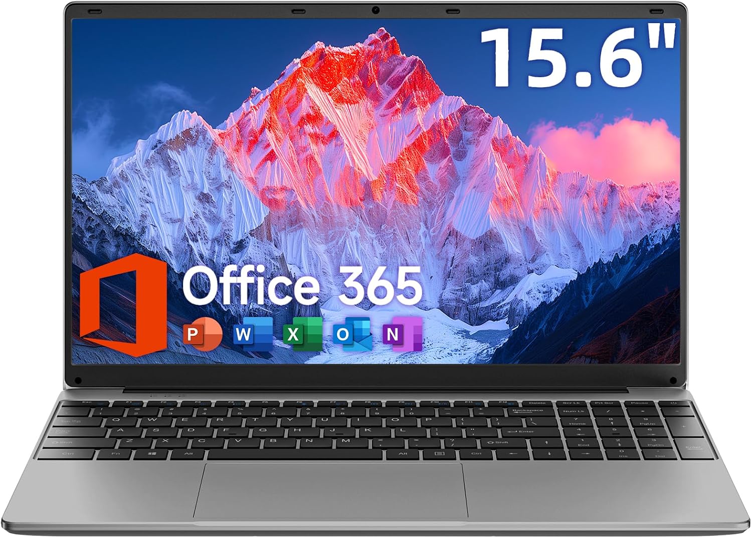 15.6-Inch Windows 11 Laptop with Office 365 (4GB RAM, 128GB Storage)