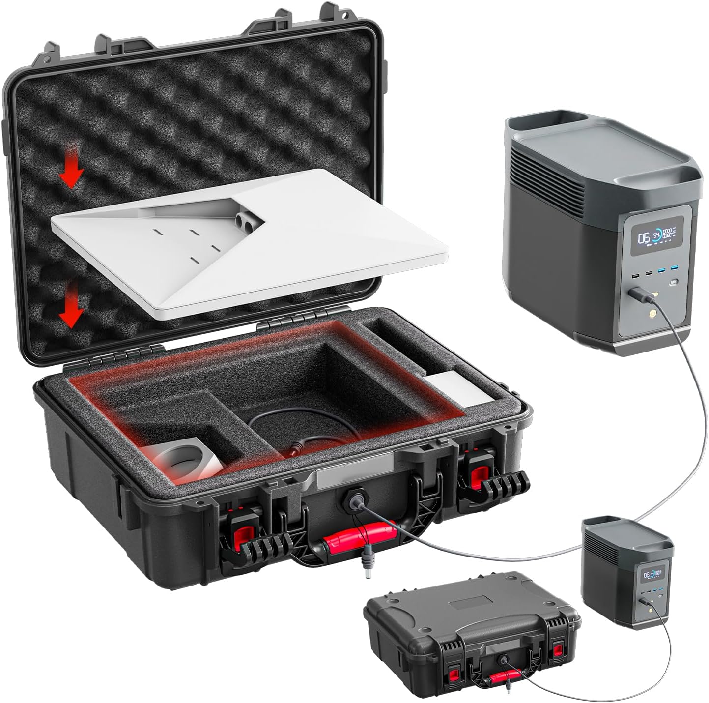 Starlink Mini IP67 Waterproof Hard Carrying Case with DC Port (Black)
