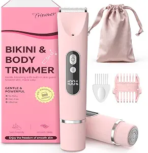 Electric Bikini Trimmer & Body Shaver for Women (Pink)