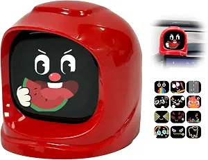Smart Car Dashboard Robot Ornament – Cute Automotive Interior Accessory (Red)