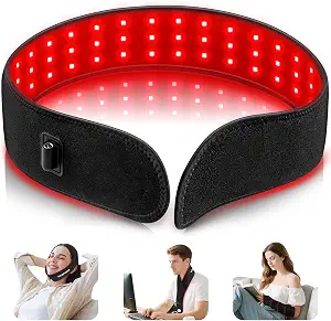 15W Wearable Red Light Therapy Belt & Neck Wrap with Integrated Timer